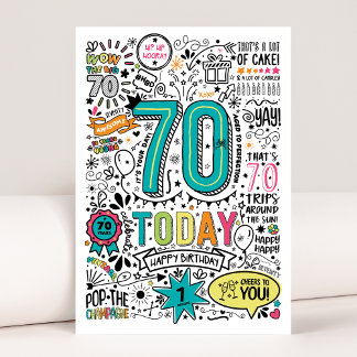Carte anniversaire 70e