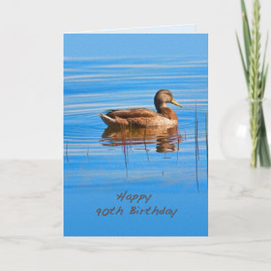 Carte Anniversaire, 90e, Canard Majard