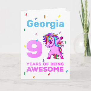Carte Anniversaire - 9e Ans Filles