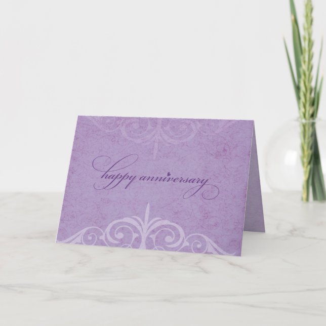 Carte Anniversaire à Couple Celebration Lavender (Devant)