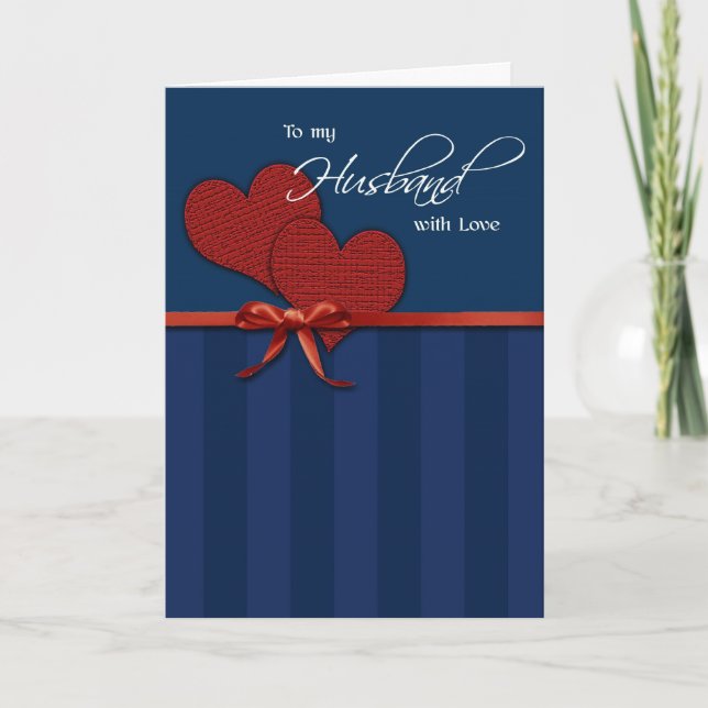 Carte Anniversaire - À mon mari avec amour (Devant)