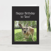 Anniversaire à Roo Fun Kangaroo Australie Art anim
