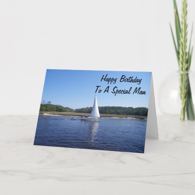 CARTE ANNIVERSAIRE "À UN HOMME SPÉCIAL" DANS MA VIE ET M (Devant)