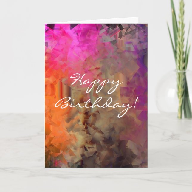 Carte Anniversaire Abstrait (Devant)