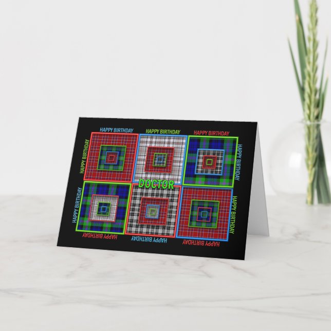 CARTE ANNIVERSAIRE - ABSTRAIT - DOCTEUR (Devant)