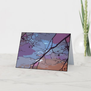 Carte Anniversaire Abstrait du coucher du soleil