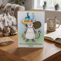 Anniversaire Adulte Amoureux de Chat Blanc Flamboy