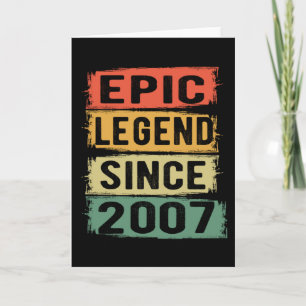 Carte anniversaire âgé de 14 ans 2007 Légende épique 14e