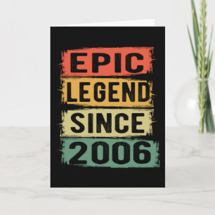 Carte anniversaire âgé de 15 ans 2006 Légende épique 15e
