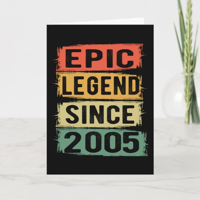 Carte anniversaire âgé de 16 ans 2005 Légende épique 16e (Devant)