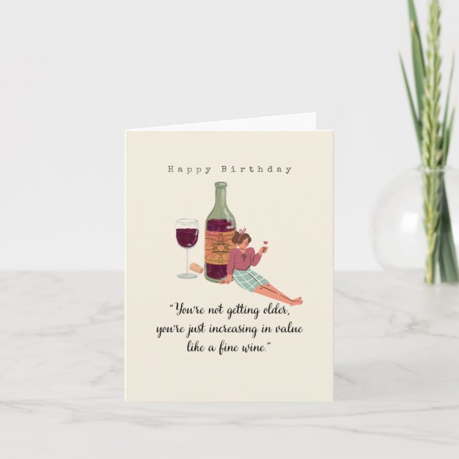 Carte Anniversaire - Age & Vin (Devant)
