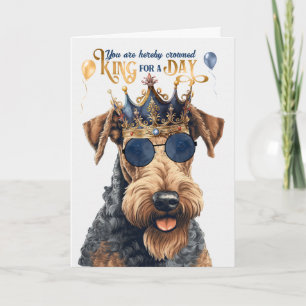 Carte Anniversaire Airedale Terrier Chien King pour une 