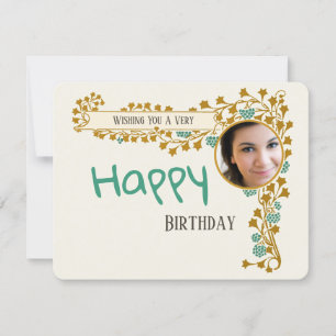 Carte Anniversaire Ajouter la photo Art Nouveau CC1016 C