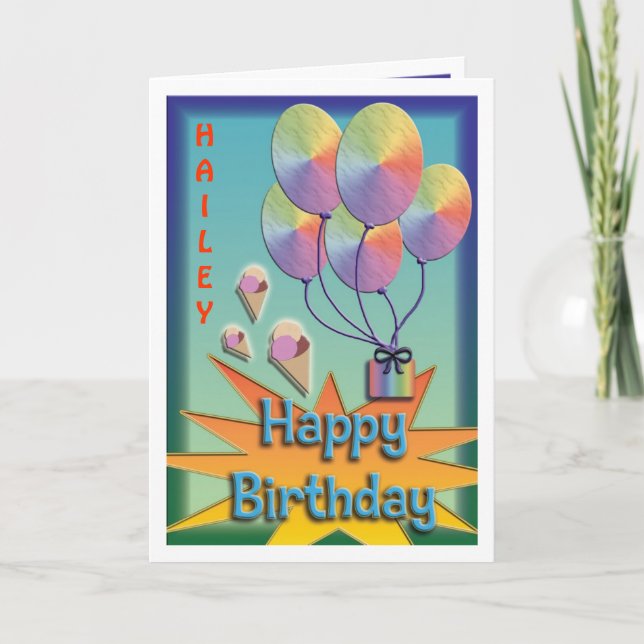 Carte Anniversaire (Ajouter son nom propre) (Devant)