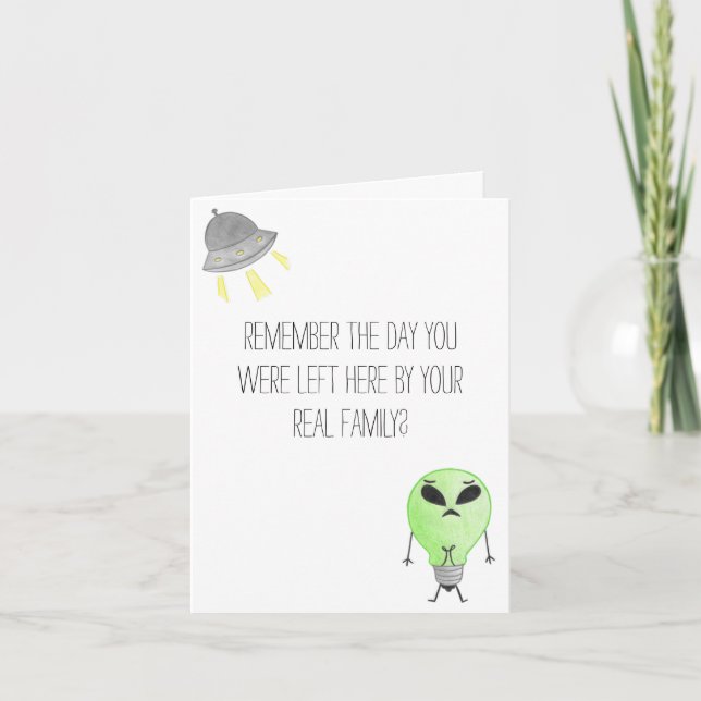 Carte Anniversaire Alien (Devant)