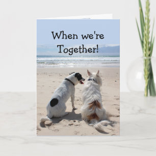 Carte Anniversaire Ami Chiens mignons Humour