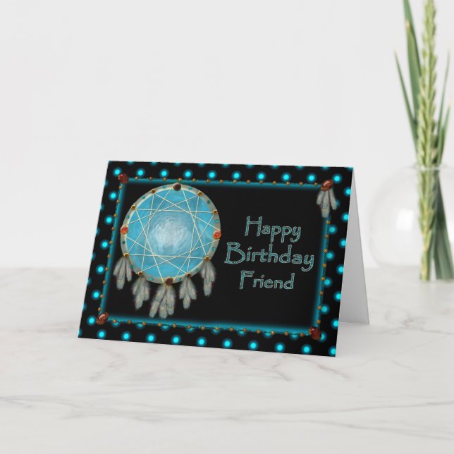 CARTE ANNIVERSAIRE - AMI - DREAMCATCHER (Devant)