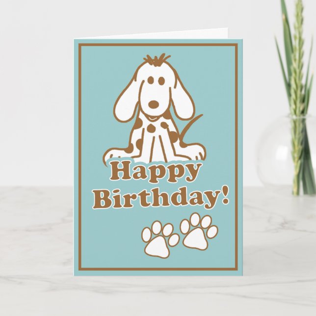 Carte Anniversaire Amoureux des chiens (Devant)