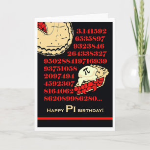 Carte Anniversaire amusant de Pi Day, attrapez une tranc
