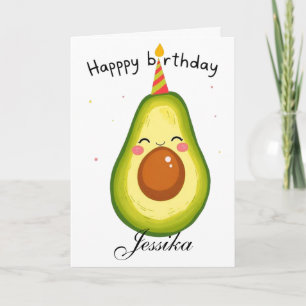 Carte Anniversaire amusant On se fait écraser Avocado