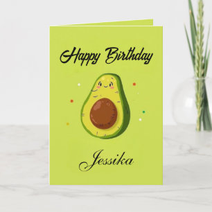 Carte Anniversaire amusant On se fait écraser Avocado