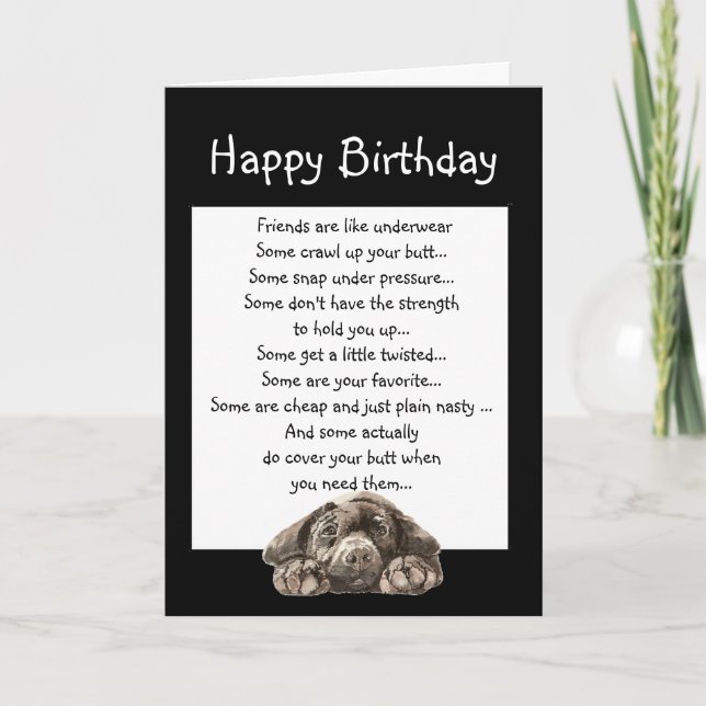Carte Anniversaire amusant pour un ami qui couvre votre  (Devant)
