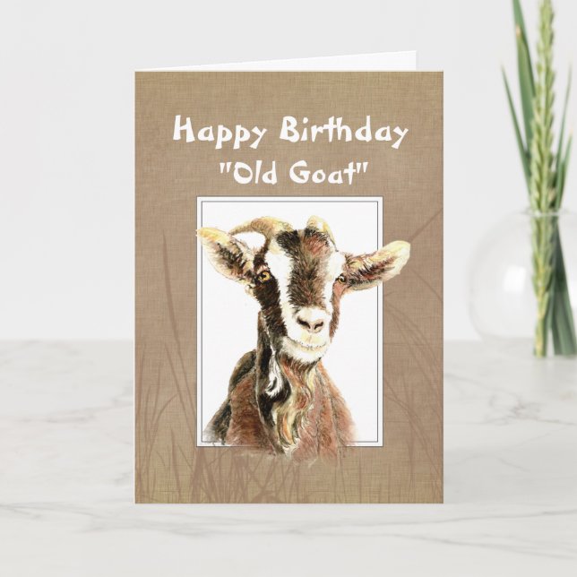 Carte Anniversaire amusant sur la colline Ancien Humour  (Devant)