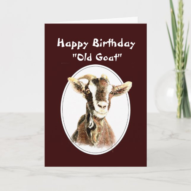 Carte Anniversaire amusant sur la colline Ancien Humour  (Devant)