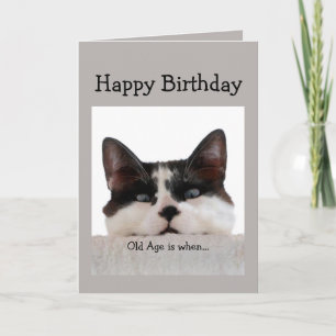 Carte Anniversaire amusant Vieillesse sur la colline, Hu