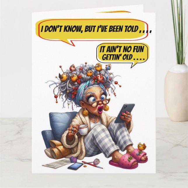 CARTE ANNIVERSAIRE AMUSANT - VOIR À L'INTÉRIEUR ... (Devant)