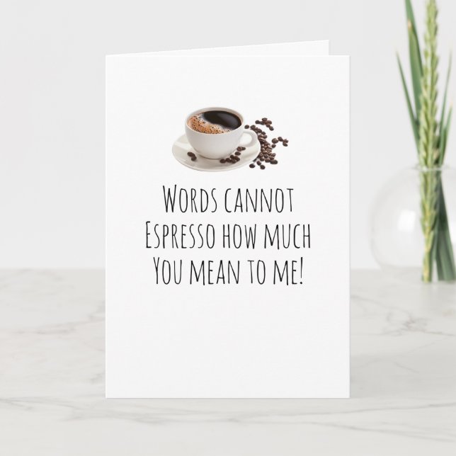 Carte Anniversaire, Anniversaire, Café Card (Devant)