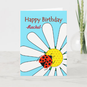 Carte Anniversaire avec Ladybug et Daisy Custom Front