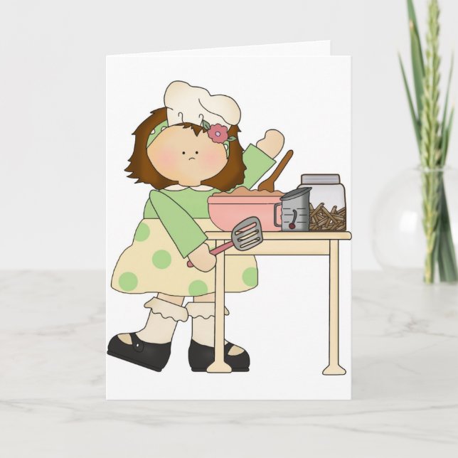 Carte Anniversaire Baker Girl (Devant)