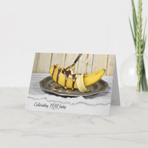 Carte Anniversaire Banana Split Dessert