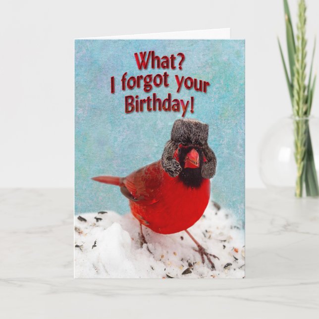 CARTE ANNIVERSAIRE BATTU - QUOI ? J'AI OUBLIÉ TON ANNIVE (Devant)