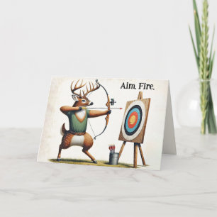 Carte Anniversaire Belated Buck Tirer sur un cou et une 