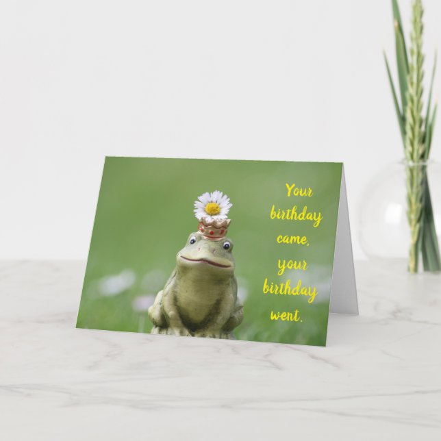 Carte Anniversaire Belge Frog (Devant)