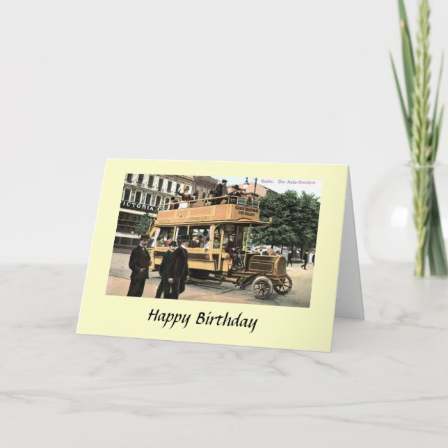 Carte anniversaire - Berlin Auto-Omnibus (Devant)