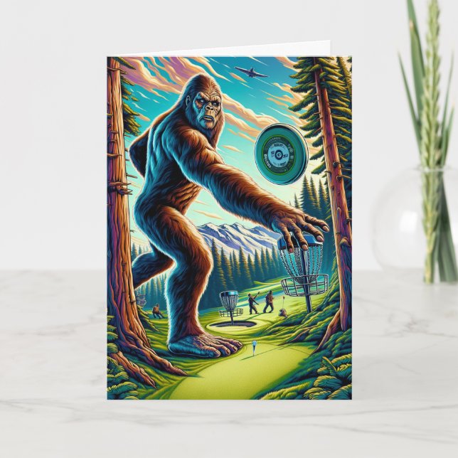 Carte Anniversaire Bigfoot de Disc Golf (Devant)