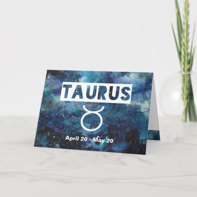 Carte Anniversaire bleu de galaxie d'aquarelle de (Devant)