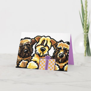 Carte Anniversaire blond comme les blés de trio de