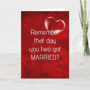 Carte Anniversaire Bubble Heart on Red Leather