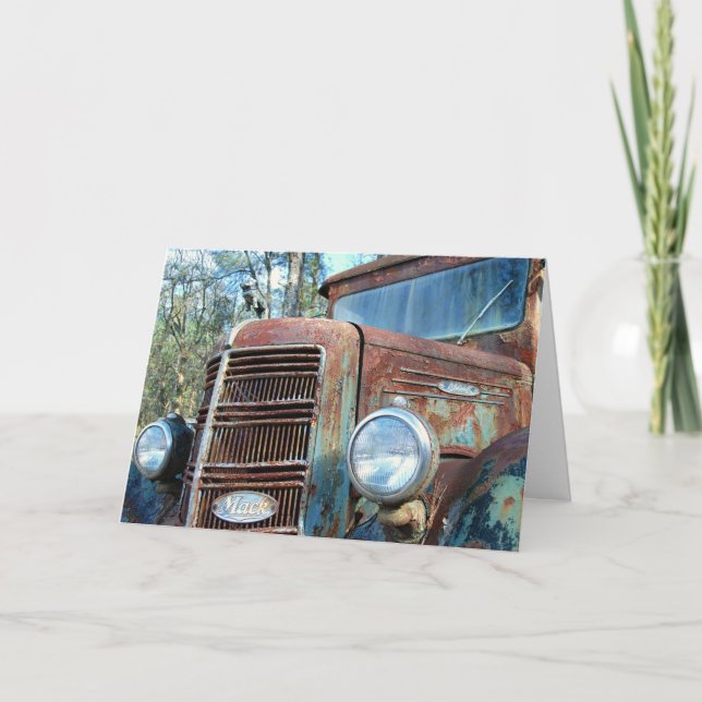 Carte Anniversaire, Camion Vintage, Humour (Devant)