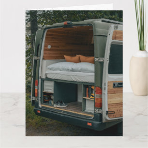 CARTE ANNIVERSAIRE CAMPER PERSONNALISÉ VAN AVENTURE GRAN