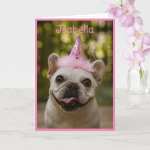 Carte Anniversaire Casquette Carlin Chien Personnaliser 