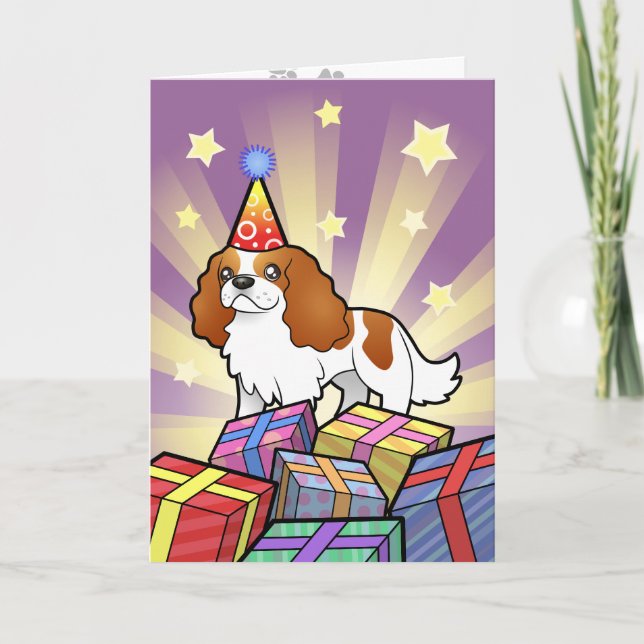 Carte Anniversaire Cavalier King Charles Spaniel (Devant)