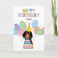 Anniversaire Cavalier King Charles Spaniel noir et
