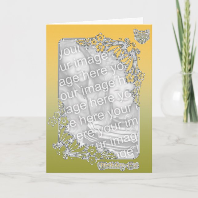 Carte Anniversaire - chat (Devant)