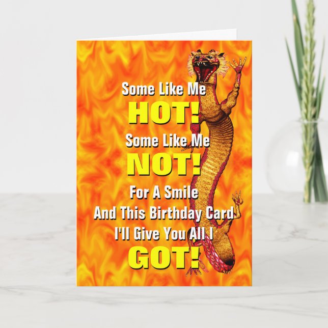Carte Anniversaire chaud (Devant)