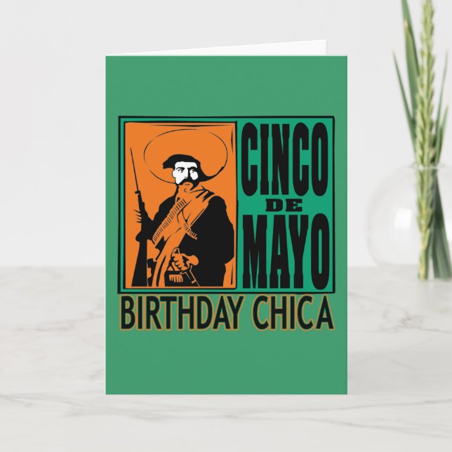 Carte Anniversaire Chica de Cinco De Mayo (Devant)